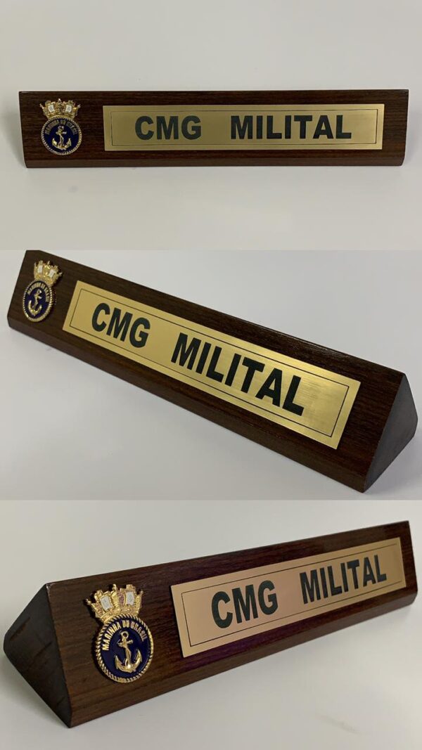 Prisma Militar Personalizado Marinha - Gravação em baixo relevo