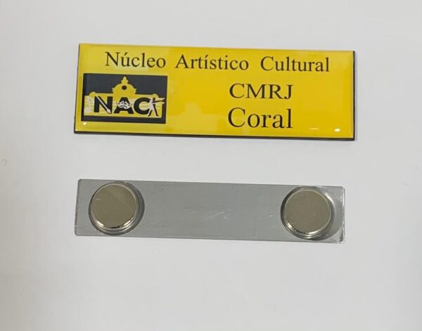 Plaqueta/Tarjeta Resinada Núcleo Art Cultural - CMRJ - Coral